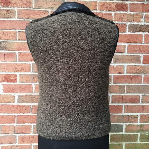 Hôtel Particulier Knit Vest /Faux Leather Trim - Picture 3 of 8
